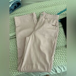 Pull&Bear Women's Soft Pink leather pants